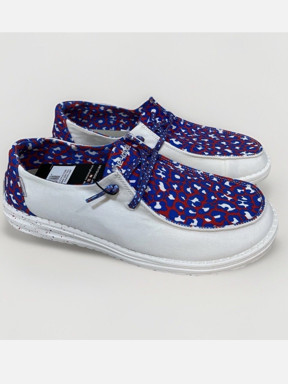 Hey Dudes- patriotic leopard print